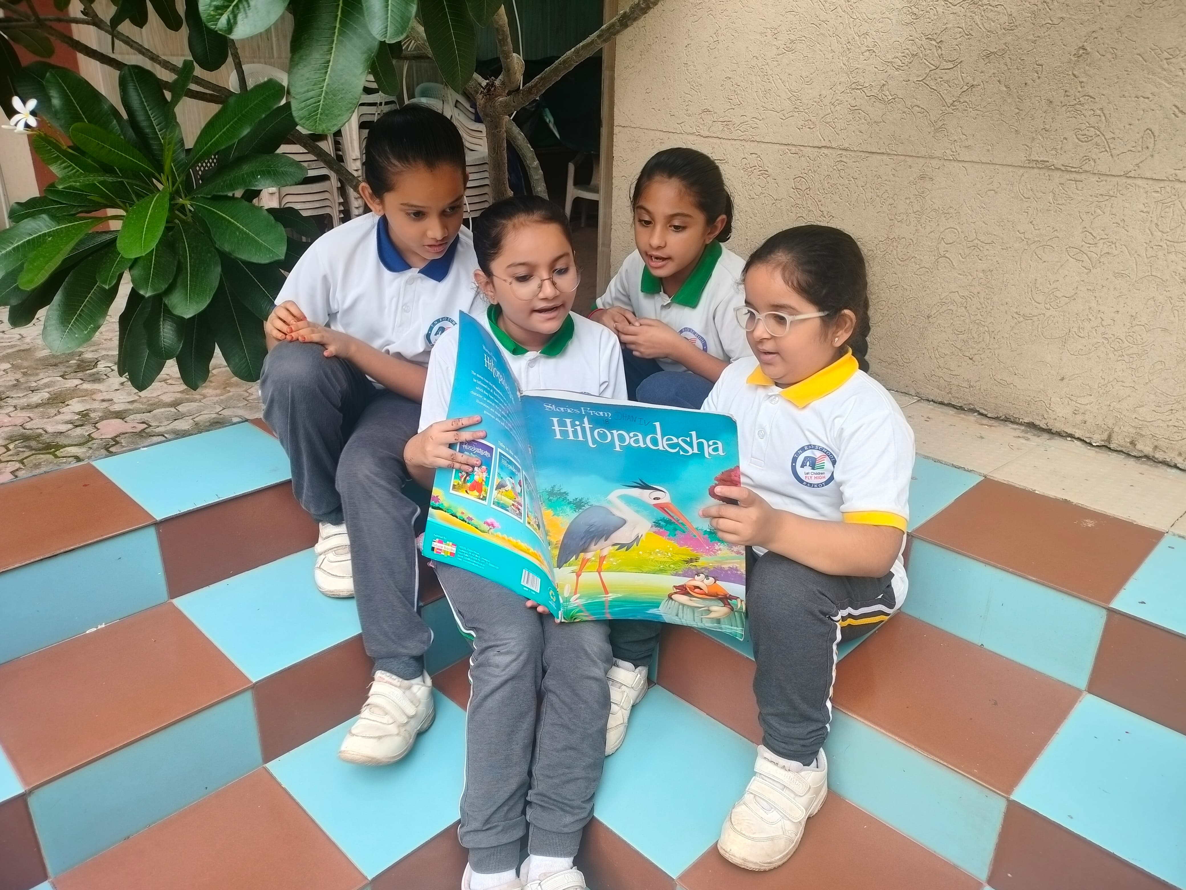 Happy Students at T.N. Rao School